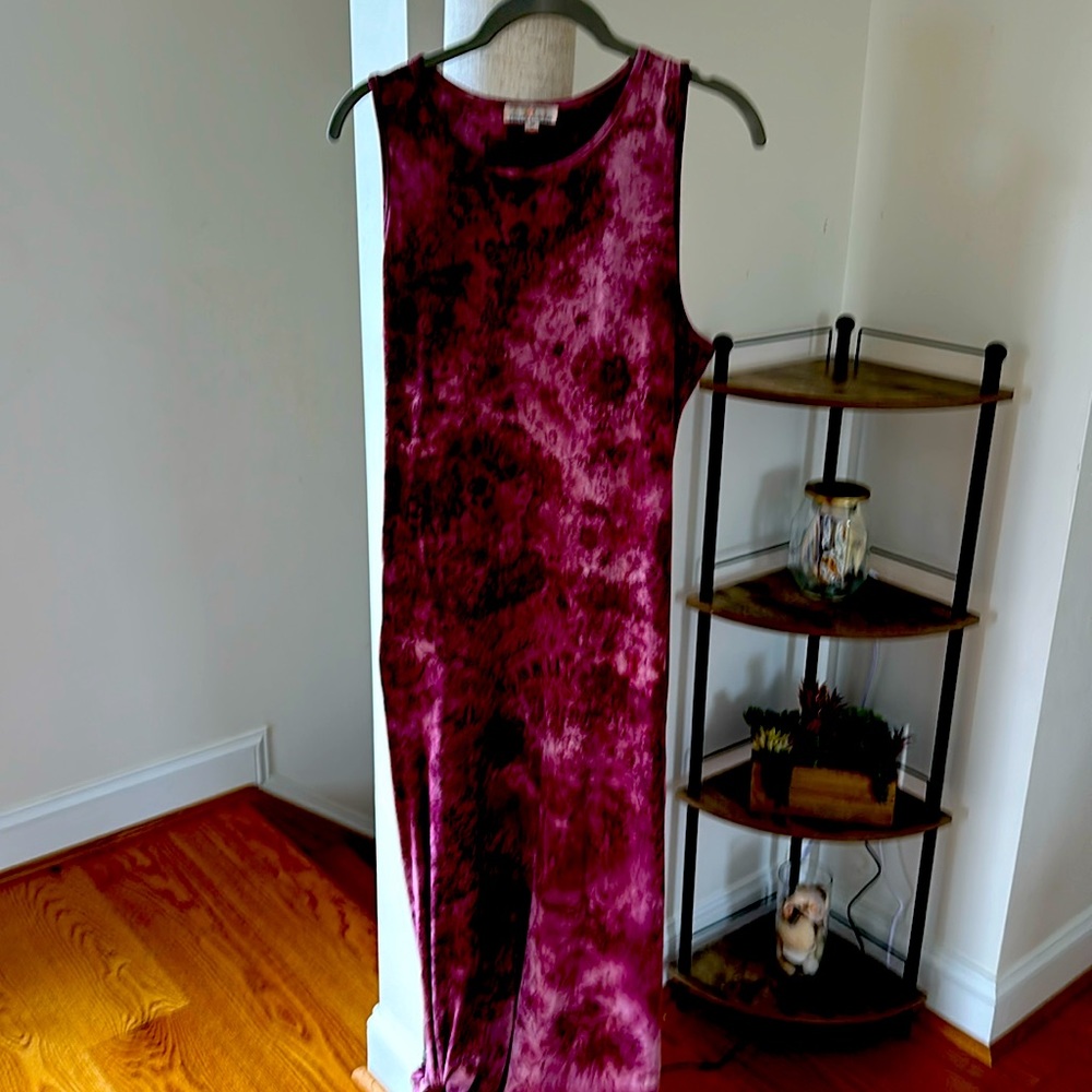 Baileys Blossoms Cherry Tie Dye Maxi Dress